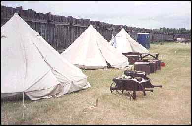 supply tents inside fort   -  13 kb